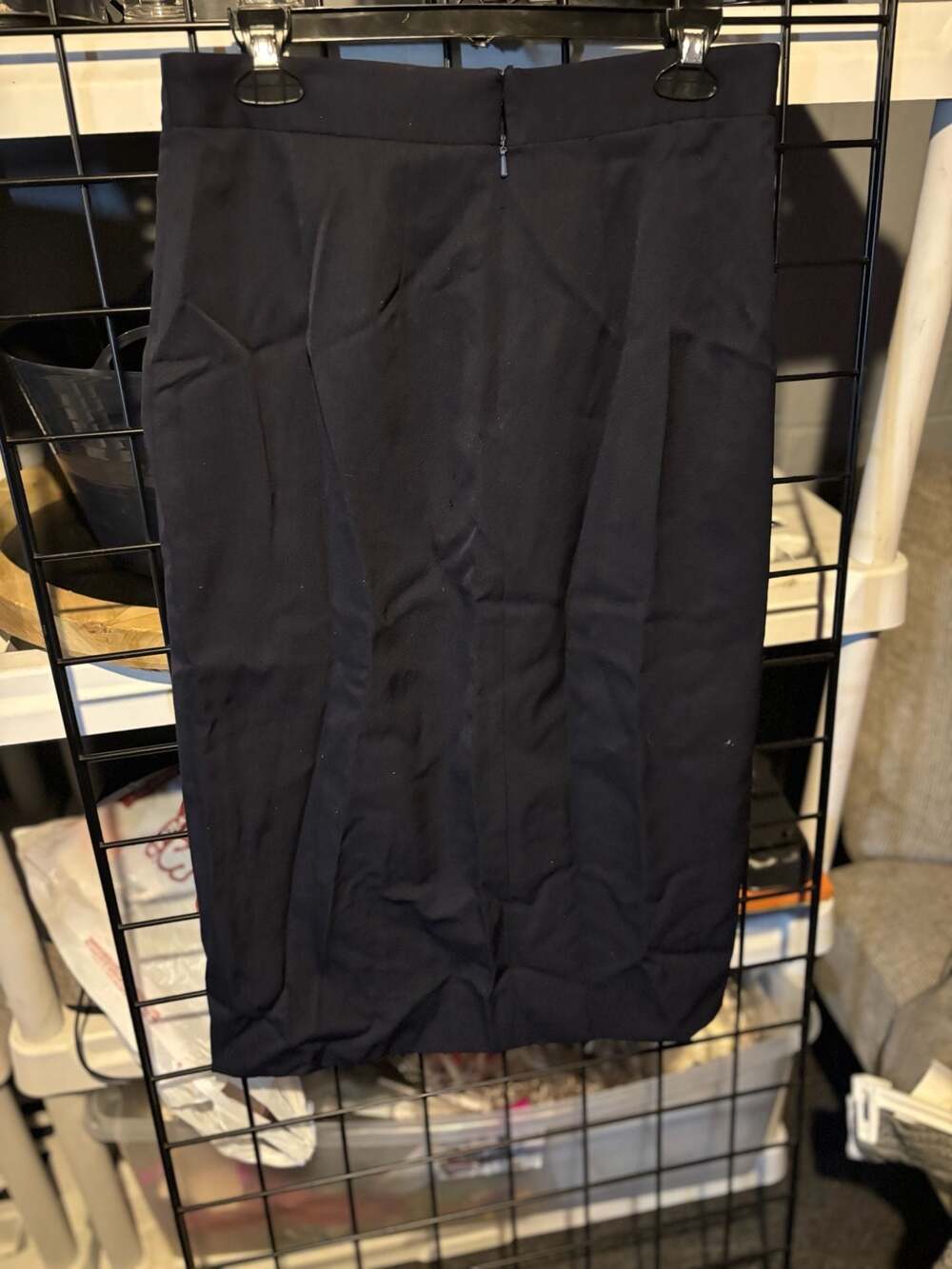 Verafamo Black Wool Pencil Skirt Size 12